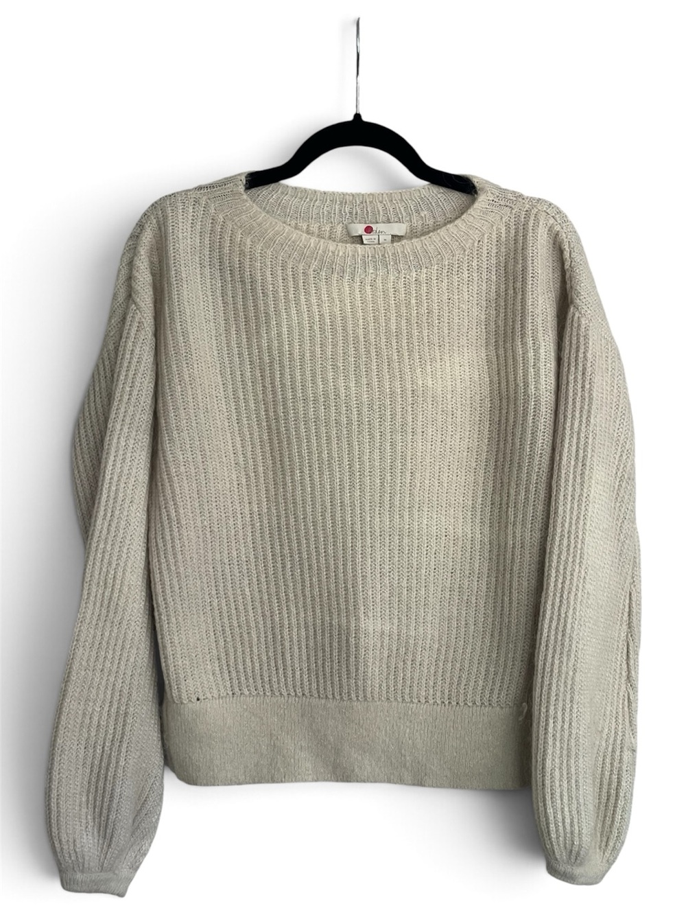 Boden Francesca Ribbed Knit Jumper Sweater Cream Ivory Size M Flawed